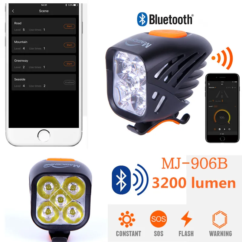 Американский маг MJ 906B Bluetooth программируемый велосипедный светильник