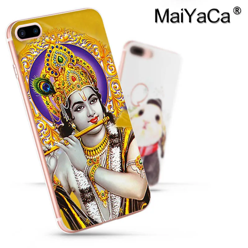 Цветной чехол для телефона MaiYaCa Lord Krishna iphone SE 2020 11 pro 8 7 66S Plus X 10 5S XR XS MAX|Бамперы| |