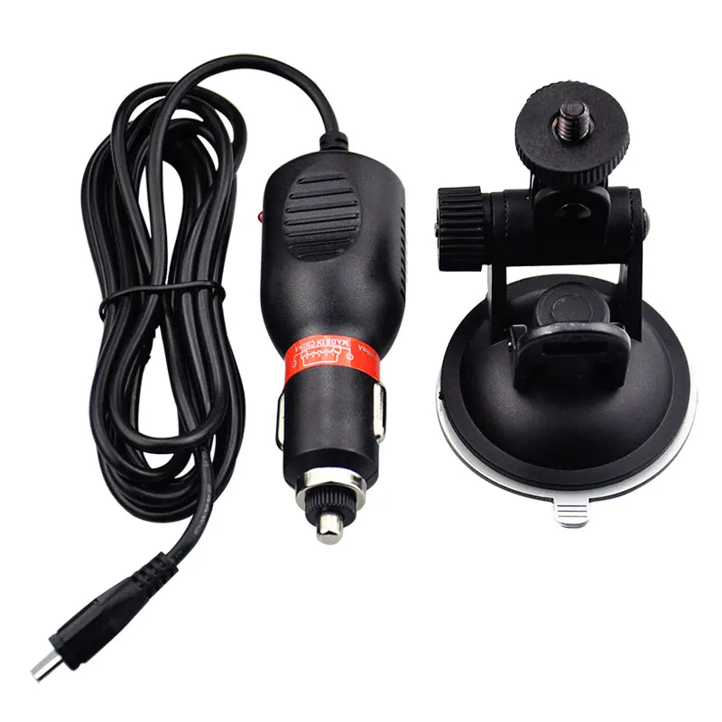 Car Charger Кронштейн на присоске со спортивной камерой, автомобильное зарядное устройство для SJcam Gopro серии Action Cam Caemera yi SJ4000 Hero 3 4, аксессуары для крепления - Цвет: Car Charger