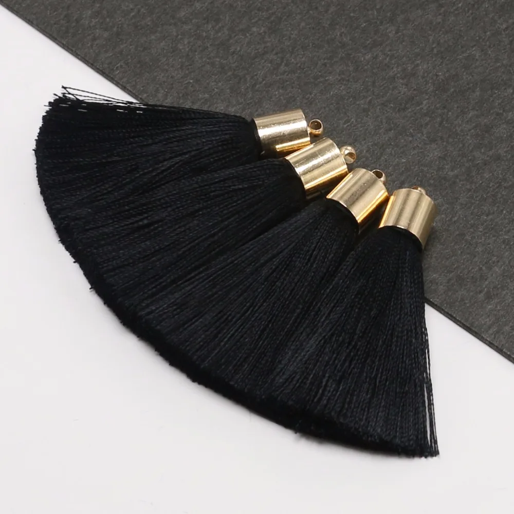 Aliexpress Высокое качество L93/5 см; Сатиновые туфли с кисточками/Золотой шляпа шелковых кисточек/ювелирные изделия аксессуары/аксессуары diy/Ювелирные изделия/diy серьги/4 шт./пакет