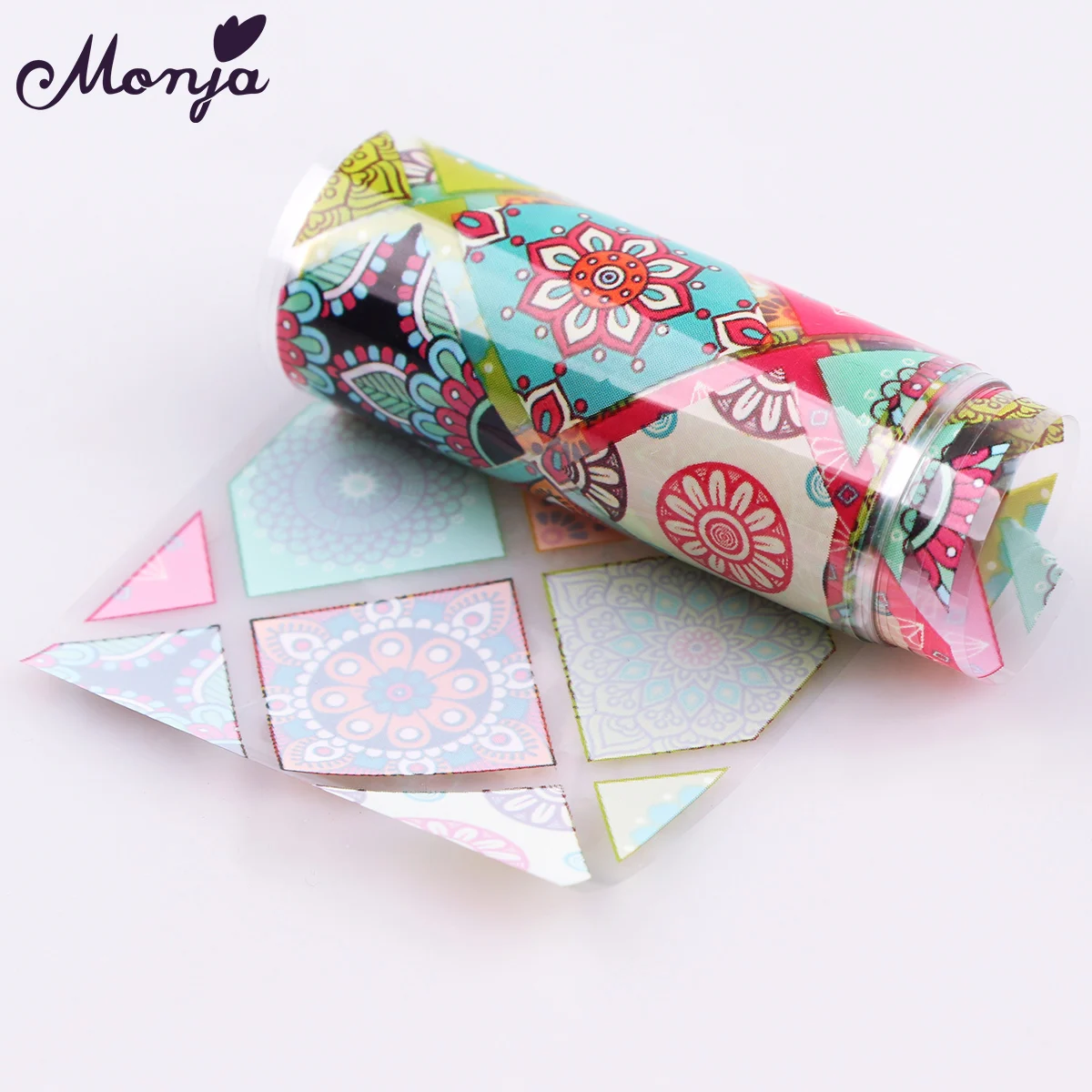 Monja 10 рулонов/коробочкой дизайн ногтей звездное небо наклейки Ретро цветок