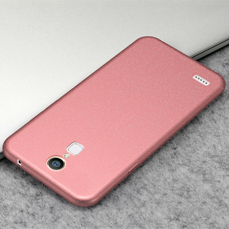 High quality For ZTE Blade A1 Case Silicone Sandstone Soft Tpu phone Protector back cover on c880a case Luxury ring |
