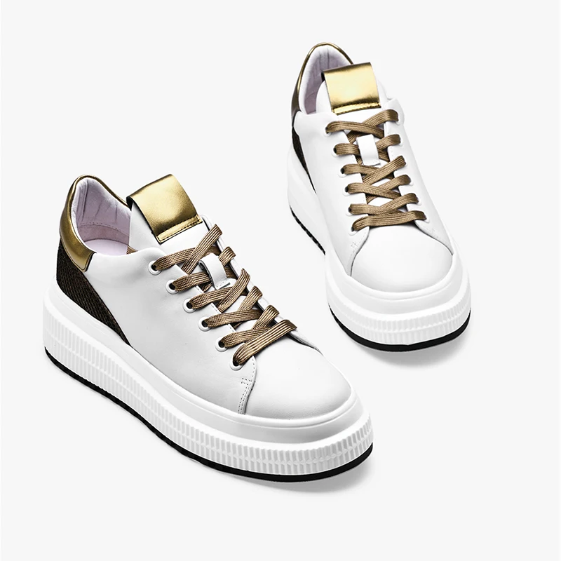 Дышащая обувь из натуральной кожи Новинка 2019 года женская дизайнерская на