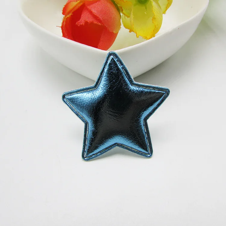 35* мм 35 мм Новое поступление дети цветок обувь для девочек милые обертки PU star аксессуары волос, DIY материалы ручной работы, 50Y50510 - Цвет: blue