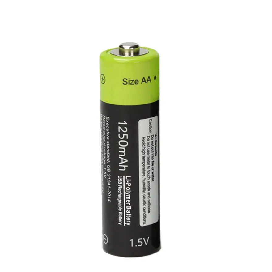 1pcs 1-4 шт 1,5 V AA 1250mAh литий-полимерная аккумуляторная батарея usb зарядка литиевая батарея Bateria с микро USB кабелем Быстрая зарядка - Цвет: 1pcs