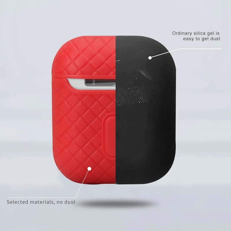 IKSNAIL силиконовый чехол s для Airpods 1/2 защитный чехол для наушников для Apple, беспроводной Bluetooth Airpod 2 противоударный с крючком