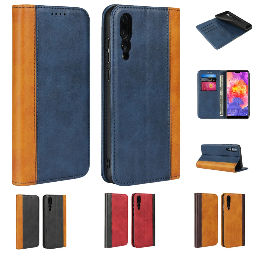 

Чехол Etui для Huawei P20 Lite Pro P Smart, Роскошные Флип-Чехлы, бумажник из натуральной кожи с магнитной застежкой P20 Lite Funda Cover Coque Capinha