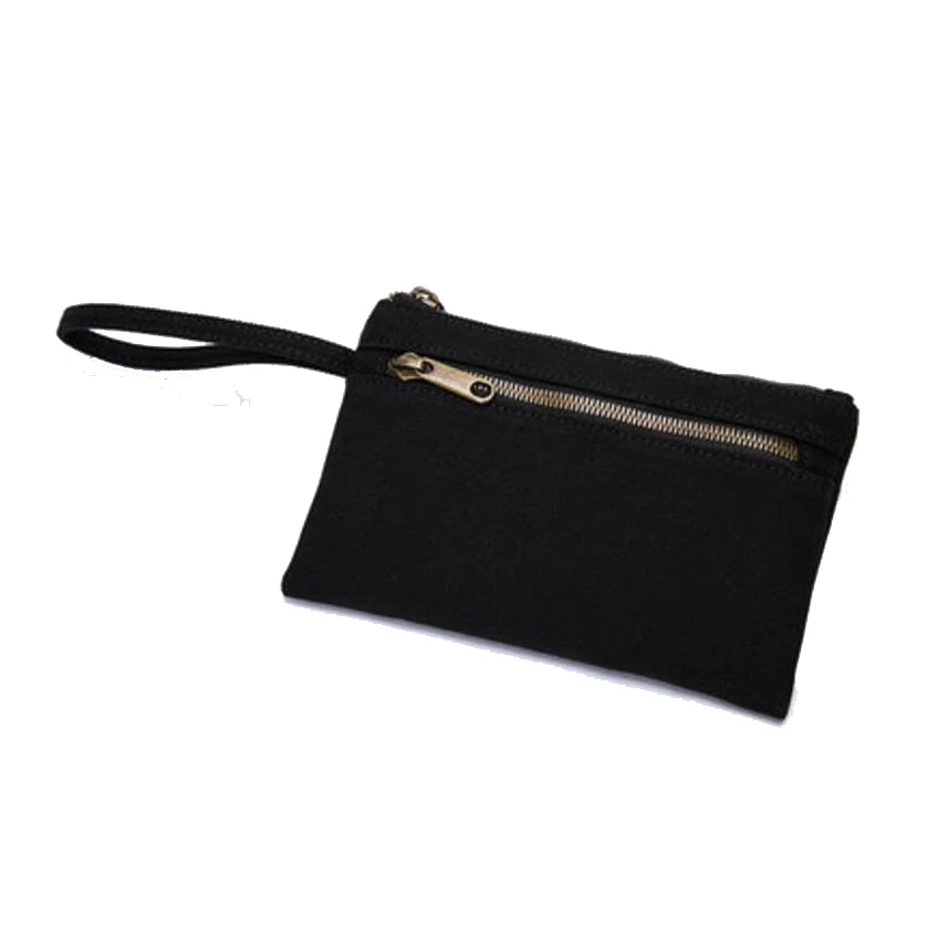 Black Холщовый клатч, сумка, маленькая сумочка, простая Сумочка, Bolso Mujer Lona, 19*13 см(7,"* 5,1" - Цвет: Black