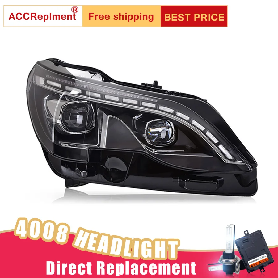 

2Pcs LED Headlights For Peugeot 3008 2017 led car lights Angel eyes xenon HID KIT Fog lights LED Daytime Running Lights