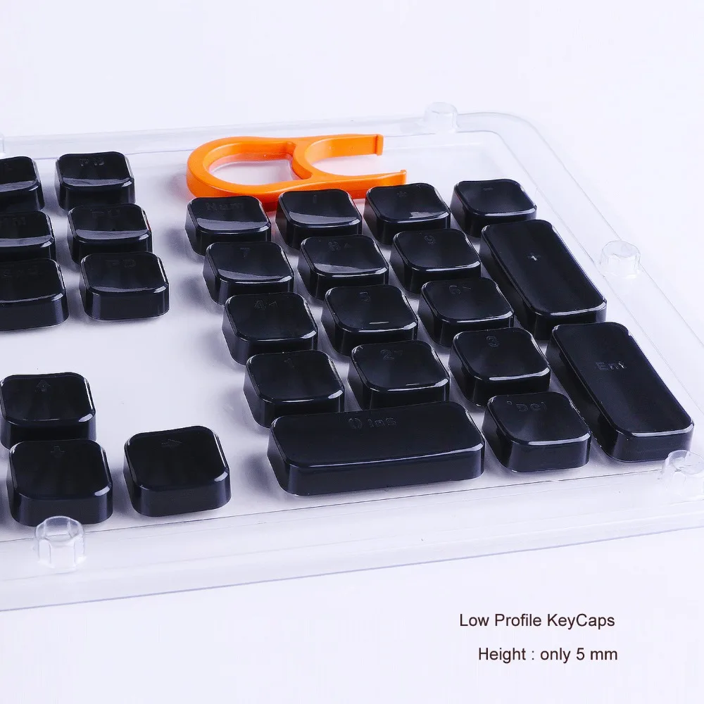 Низкий профиль Keycap Набор для Cherry MX с подсветкой механическая клавиатура Crystal Edge дизайн с ключом съемник инструмент для удаления