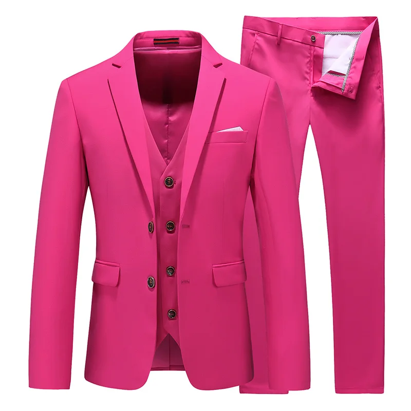 MOGU 3 предмета Для мужчин элегантная женихов нагрудные Жених куртка костюмы
