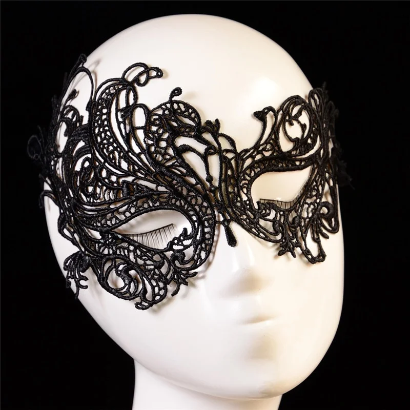 10pcs/lot Halloween Mask Black Sexy Lady Lace Cutout Eye Deguisement Cosplay Party Masquerade s|lace mask|lady lace maskmasquerade masks |
