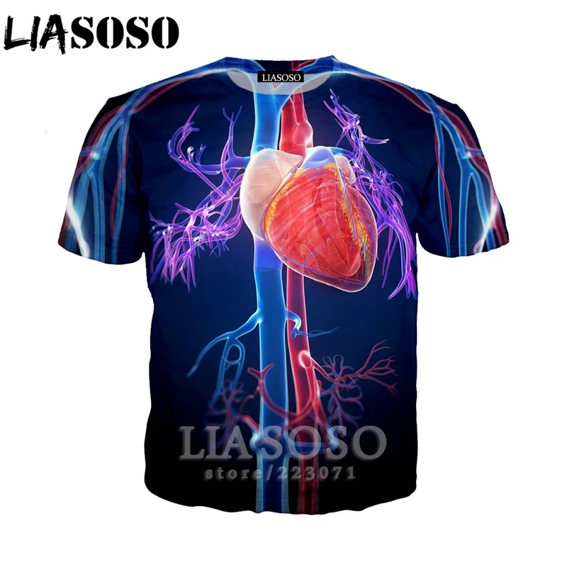 LIASOSO летняя Мужская и Женская толстовка с 3D принтом сердца черепа почек тонкая