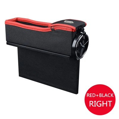Right Red Автомобильное сиденье щелевая коробка для хранения подстаканник Органайзер Авто зазор карман для хранения для телефона коврик карта Монета Чехол аксессуары - Название цвета: Right Red