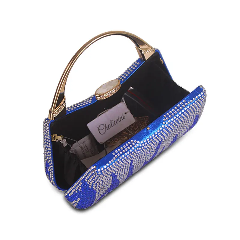 

Crystal Evening Clutch Bags with Rhinestone Crystal Diamond for Ladies Wedding Prom Evening Party Crystal Box Clutch