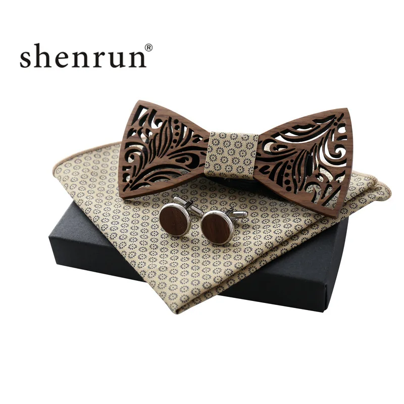 ShenRun Новое поступление полые деревянные бабочки галстуки для мужчин свадебные