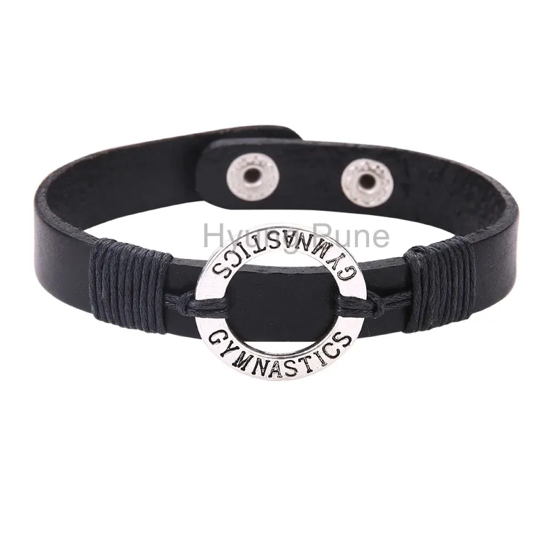 1 шт.! Оптовая продажа ювелирные изделия регулируемый браслет из черной кожи с