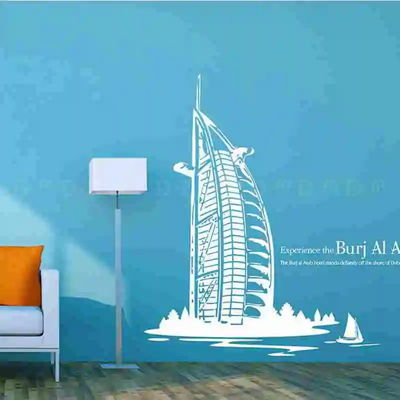 Burj Al Arab наклейка с отели Landmark Дубай наклейки на стену плакат Parede домашний декор
