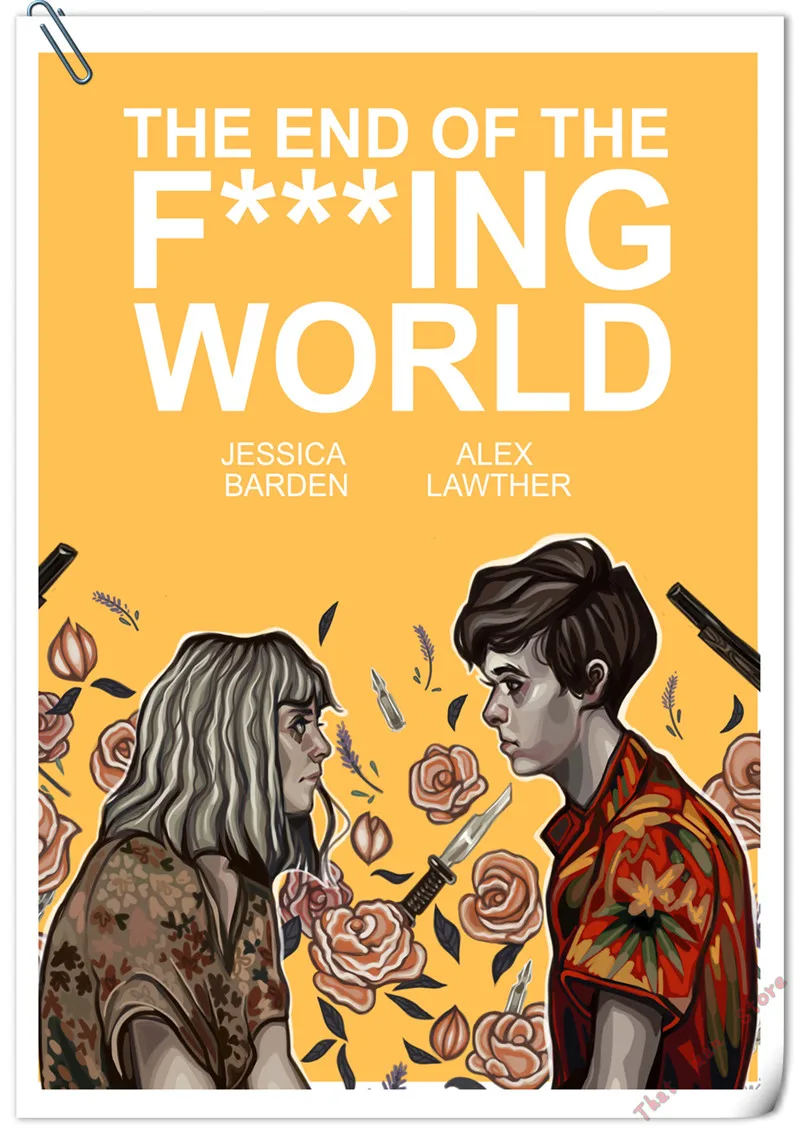 Конец F *** ing World Плакат четкое изображение наклейки на стену украшение дома
