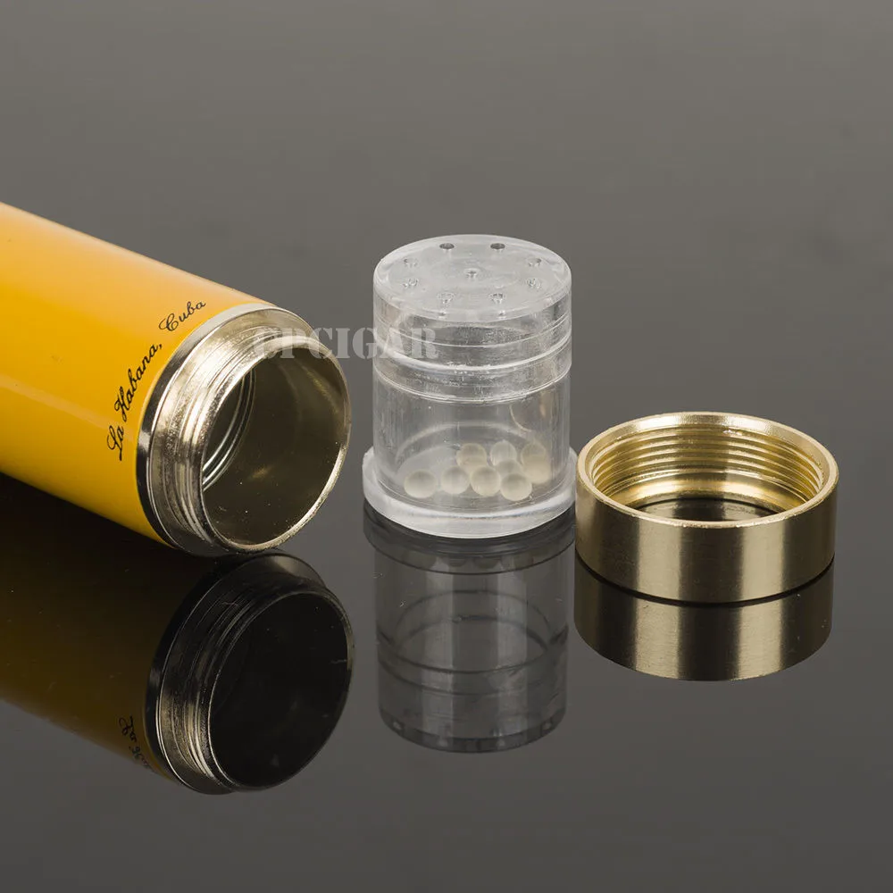 COHIBA Signature Series Humi-Savor Дорожный Чехол для сигары держатель 1 сигары Портативный сигары Humidor с встроенным увлажнителем подарочная коробка