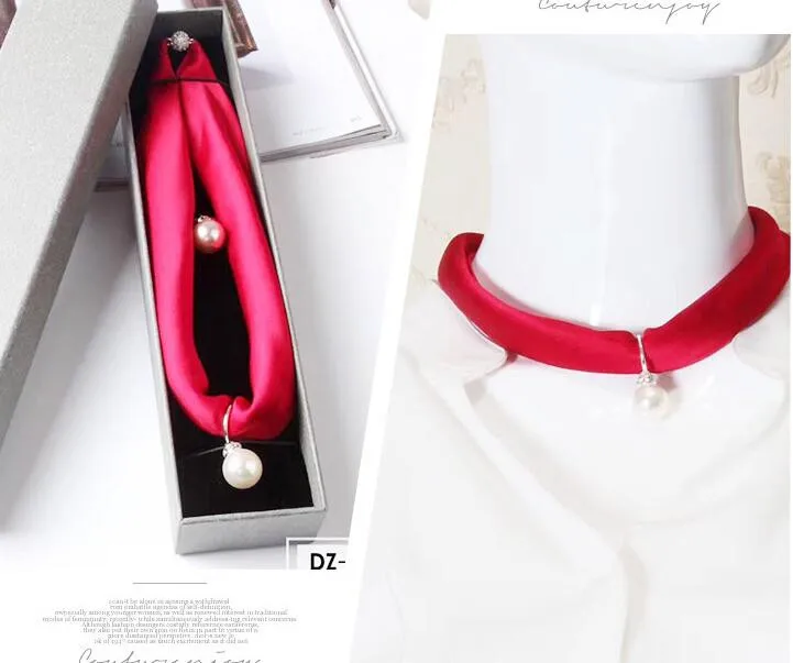 Naizaiga 100% plaid silk ring scarf pearl Pendant 25*25cm spring summer fashion women necklace scarves ZCST10 |