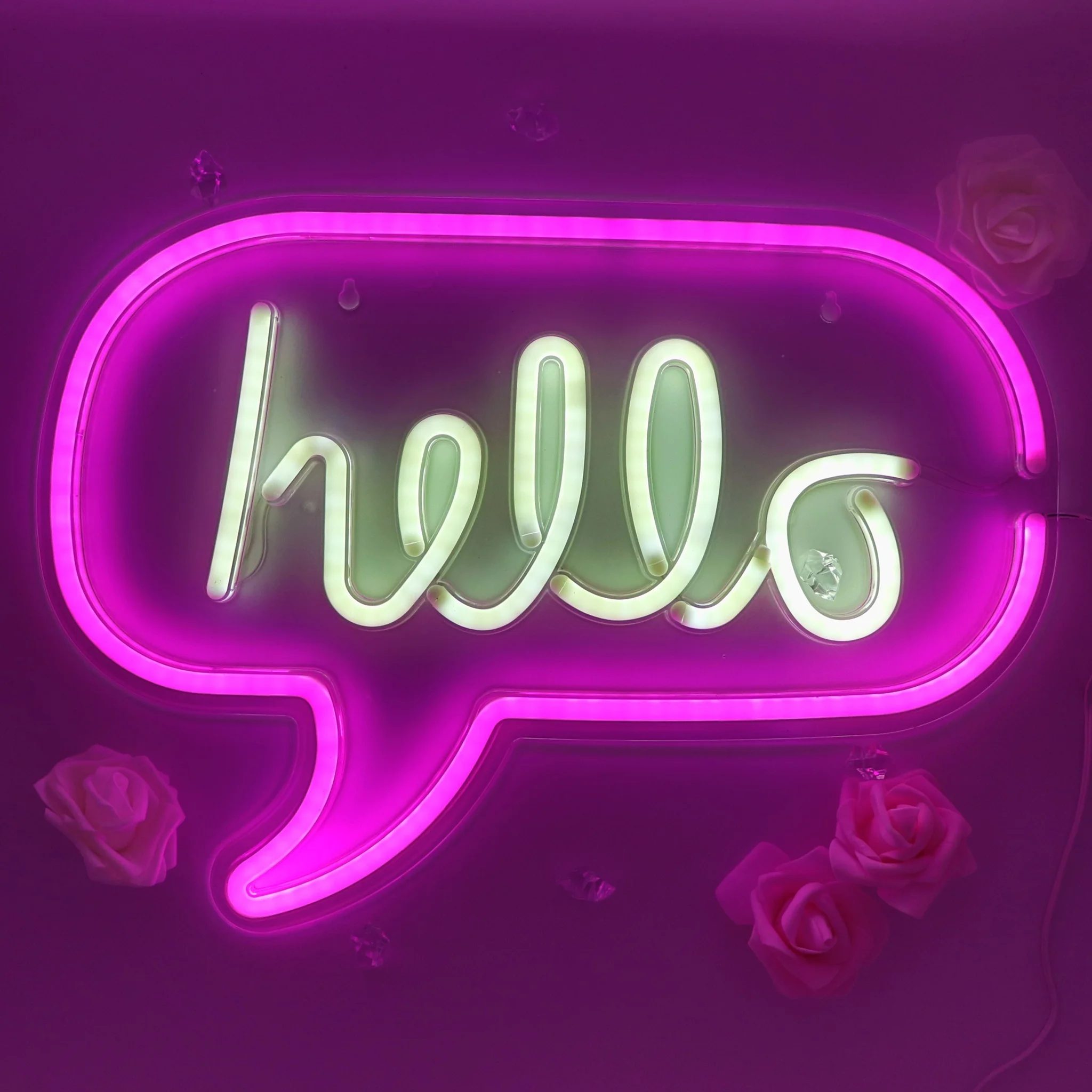 TONGER Hello акриловый настенный светодиодный неоновый знак наружное Рождественское