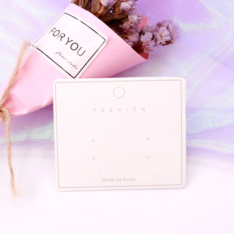 200 шт. бумажные открытки с принтом модный дизайн Корея упаковка для ювелирных