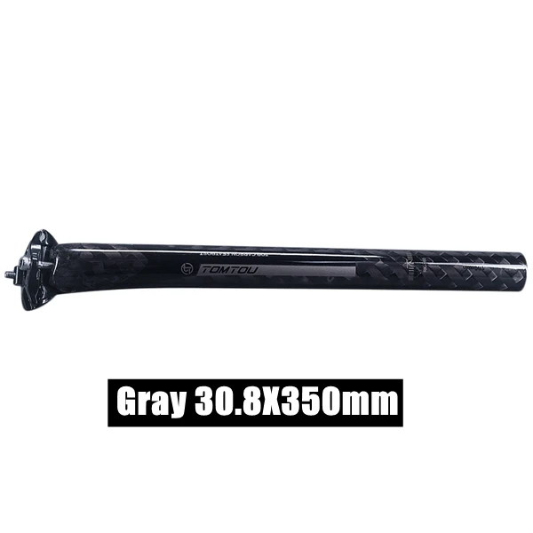Gray 30.8X350mm TOMTOU Сверхлегкий 12 к Углеволокно дорожный велосипед сидение для горного велосипеда 27,2/30,8/31,6x350 мм Велоспорт MTB части - Цвет: Gray 30.8X350mm