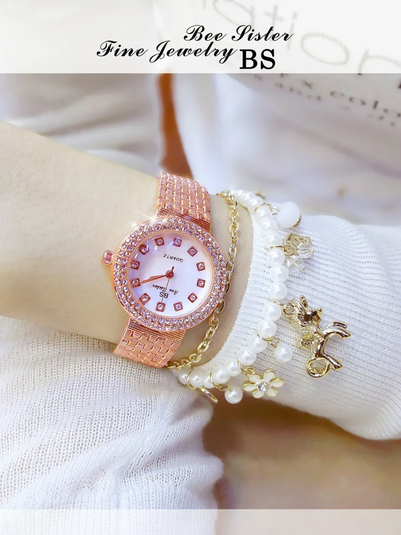 High Quality Fritillary Dial Watch Women top brand luxury gold ladies watch waterproof fashion hot quartz women watches BS
