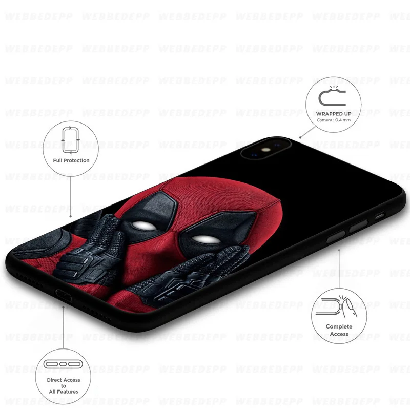 WEBBEDEPP Deadpool Dead Pool классный Мягкий силиконовый чехол для iPhone 11 Pro Xr Xs Max X или 10 8 7 6 6S Plus