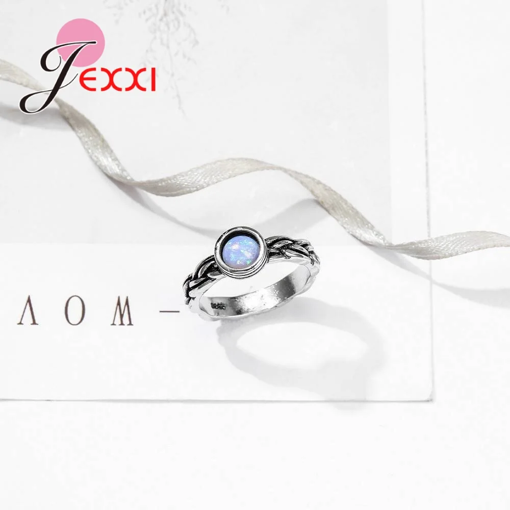 Роскошные кольца с опаловым покрытием летние украшения из серебра 925 пробы лидер