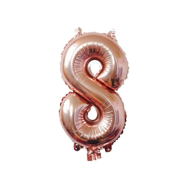Rose gold 32 дюйма, розовое золото, цифры, воздушные шары, надувной воздушный шарик, цифра, фольга, шары с днем рождения, вечеринки, свадебные украшения, шар - Цвет: Rose gold