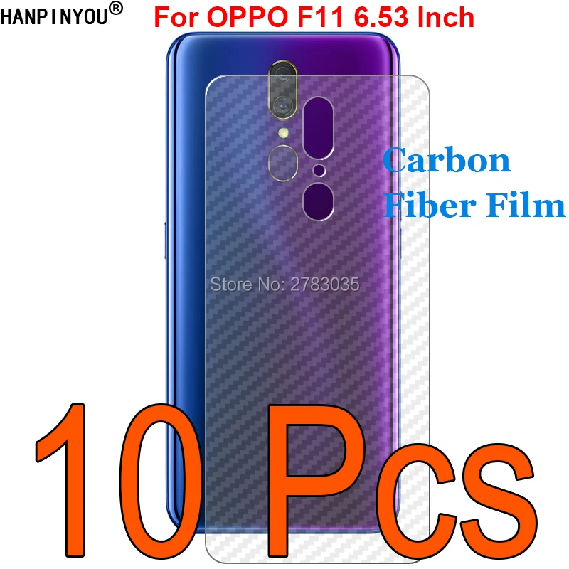 

10 шт./партия для OPPO F11 6,53 "прочная 3D Анти-отпечатков пальцев прозрачная углеродная пленка для задней панели экрана