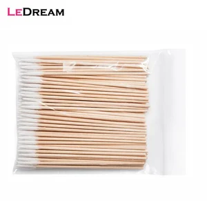 Высокое качество 1 пакет 100 шт. деревянные хлопковые тампон палочке бутоны для очистки ушей бровей губ век тату Косметика для макияжа