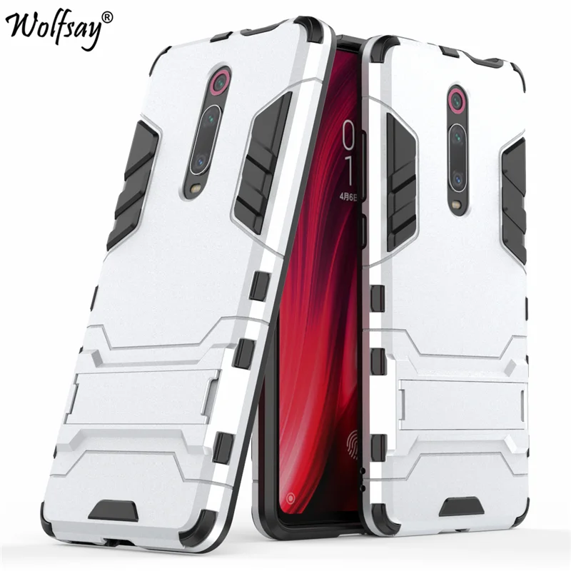 Cover Xiaomi Mi 9T Case 6.39" Shockproof Hybrid Stand Silicone Armor Back Case For Xiaomi Mi 9T Cover Case on Xiaomi Mi9T Mi 9 T