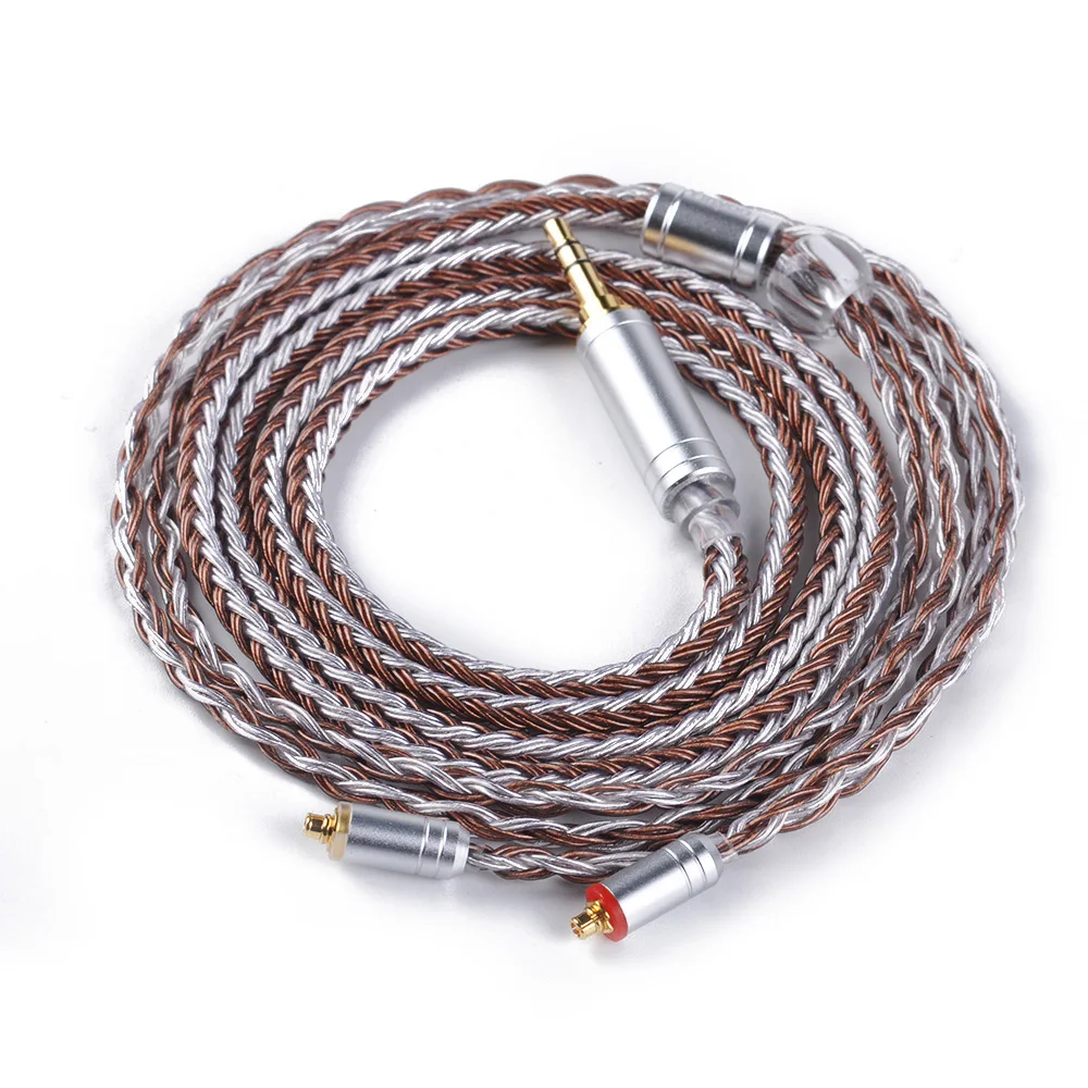 16 ядер посеребренный MMCX кабель для Shure SE215 SE535 SE846 наушники 3 5 мм 2 4 Баланс IPhone Xiaomi