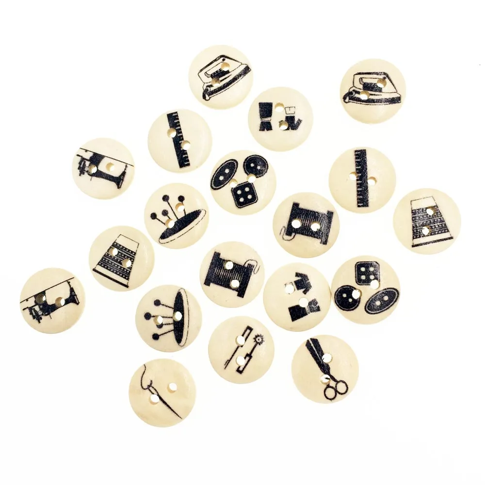 100 шт. декоративные пуговицы для скрапбукинга 15 мм|wholesale wood buttons|wooden buttonswooden buttons