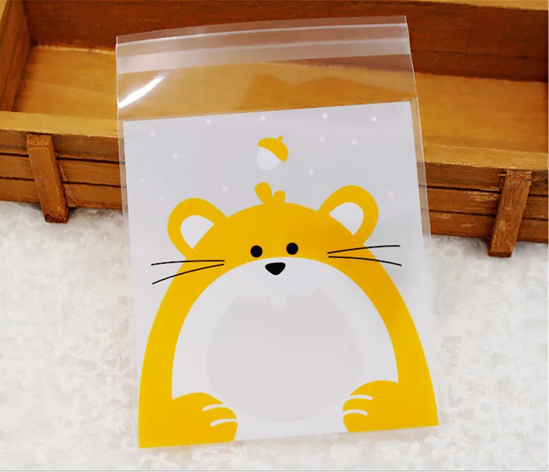 50 шт. милый большой пасть чудовища пластиковый пакет для печенья на день рождения