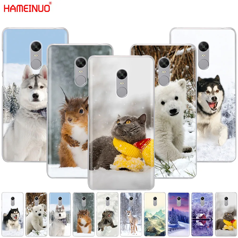 HAMEINUO чехол для телефона с изображением милой кошки собаки медведя оленя снежной