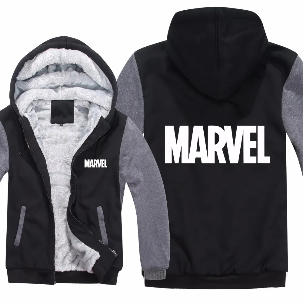 Мода Капитан Америка кофты с капюшоном "Marvel" куртка зимняя мужская Повседневная толстый флисовый пуловер Мужское пальто толстовки с Marvel
