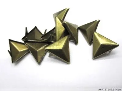 100 шт. розничная продажа 15 мм Бронзовый Треугольник своими руками зеркальные