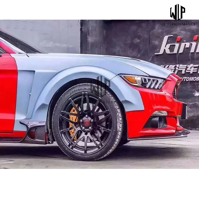 Неокрашенный Широкий комплект кузова автомобиля CF + FRP передняя губа задний