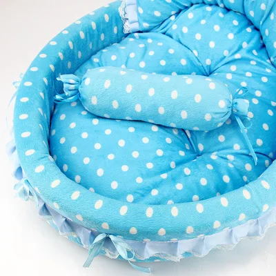 Sweet Lace Princess Dog Bed Cat Nest Puppy Soft Puppy Teddy Pet Bed Suitable for Small and Medium Dogs and Cats Sofa Kennel