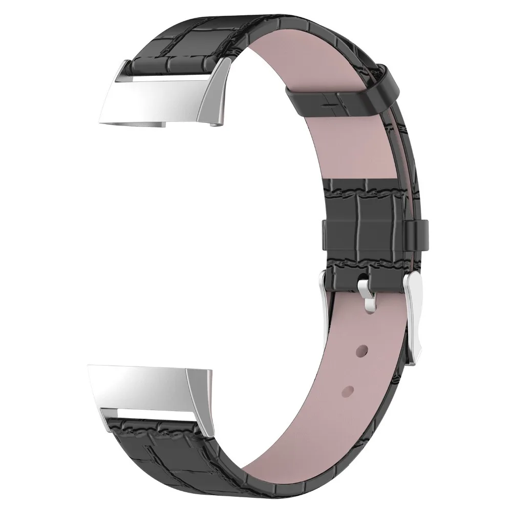 Классический Браслет из натуральной кожи для Fitbit Charge 3 полос для мужчин и женщин Замена t с разъемом из нержавеющей стали 10,12