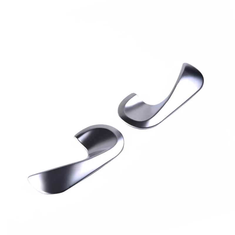 door handle silver-2 Автомобильные дверные ручки автомобильные наклейки аксессуары для декорирования машины внутренняя дверная чаша из нержавеющей стали крышка для нового smart fortywo forfour 453 - Название цвета: door handle silver-2