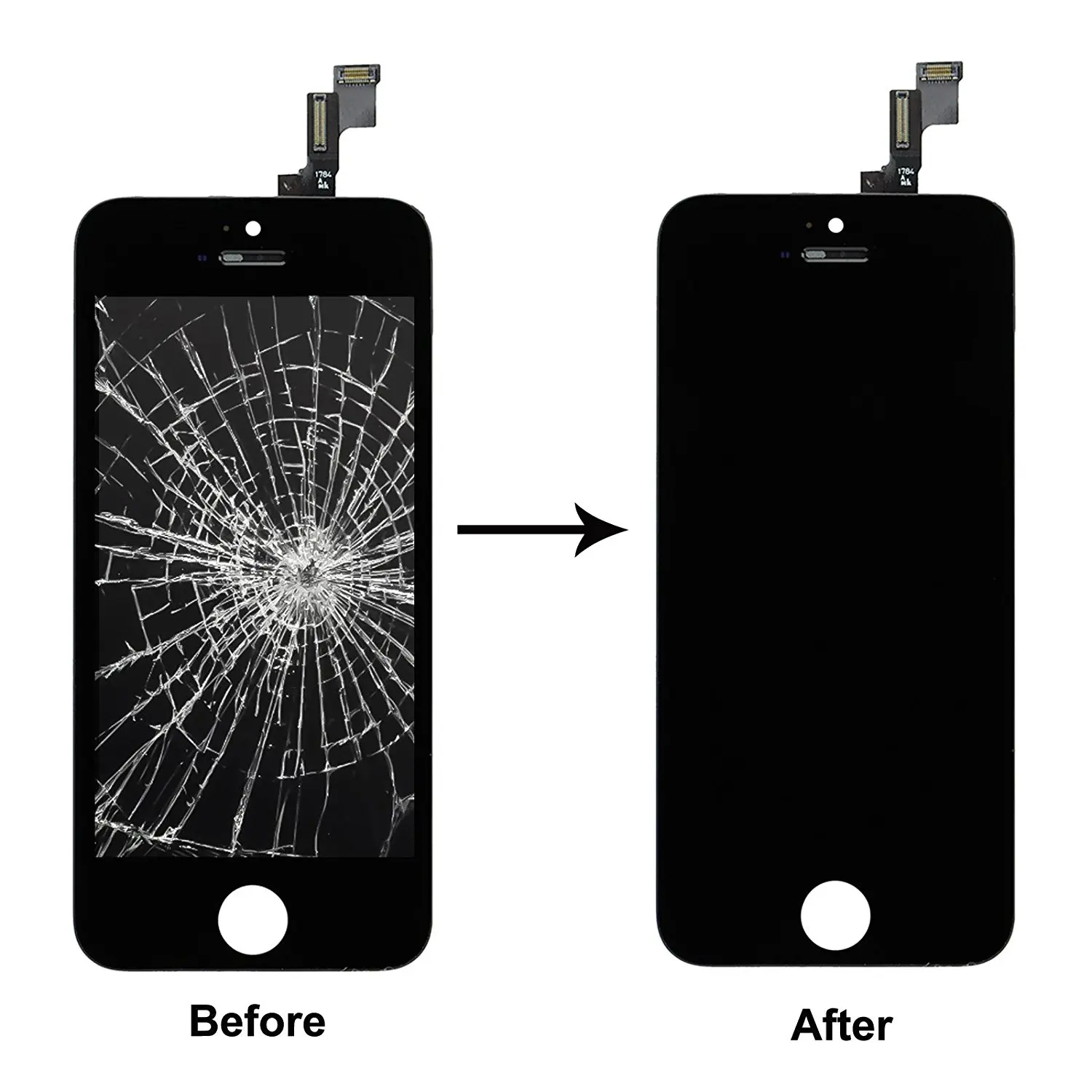 Полная замена для iPhone 5S ЖК дисплей Экран черный духов Сенсорный экран планшета
