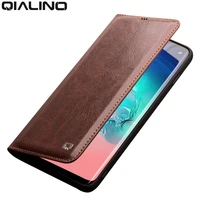 qialino genuine leather case for samsung galaxy s10 bag card slot ultra thin flip cover for galaxy s10 plus for 5 86 2 inch