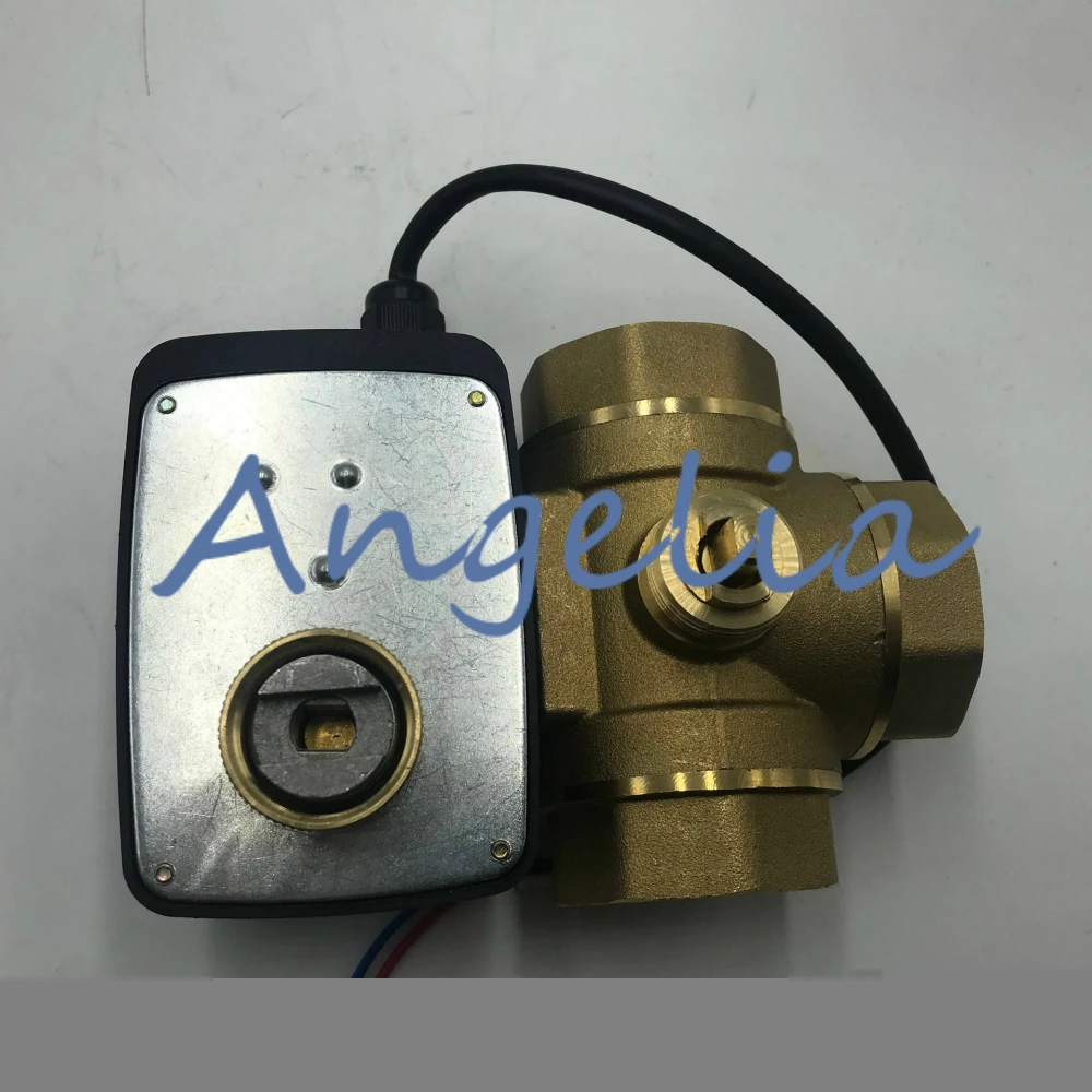 AC110 220V (универсальный) G1 &quotBSP DN25 латунь 3 ходовой ручной и автоматический