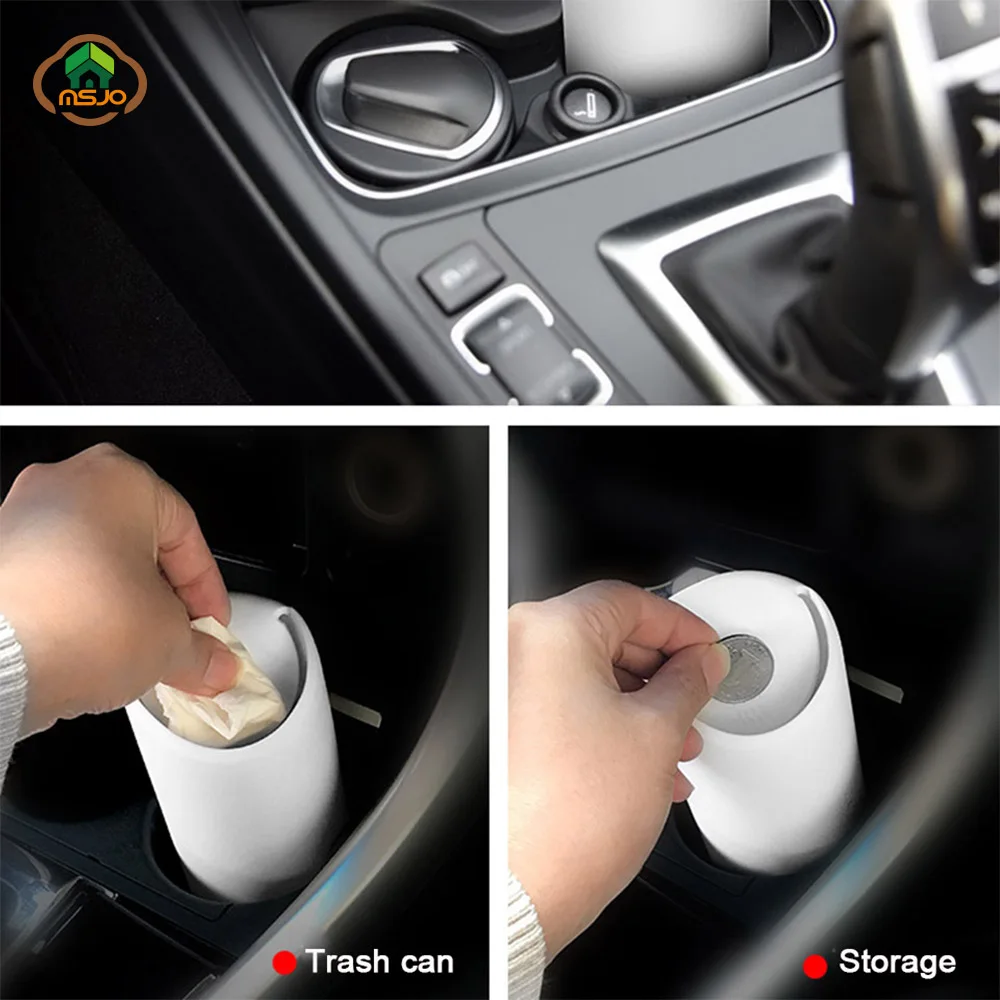 MSJO Автомобильная мусорная корзина мини органайзер для авто контейнер хранения