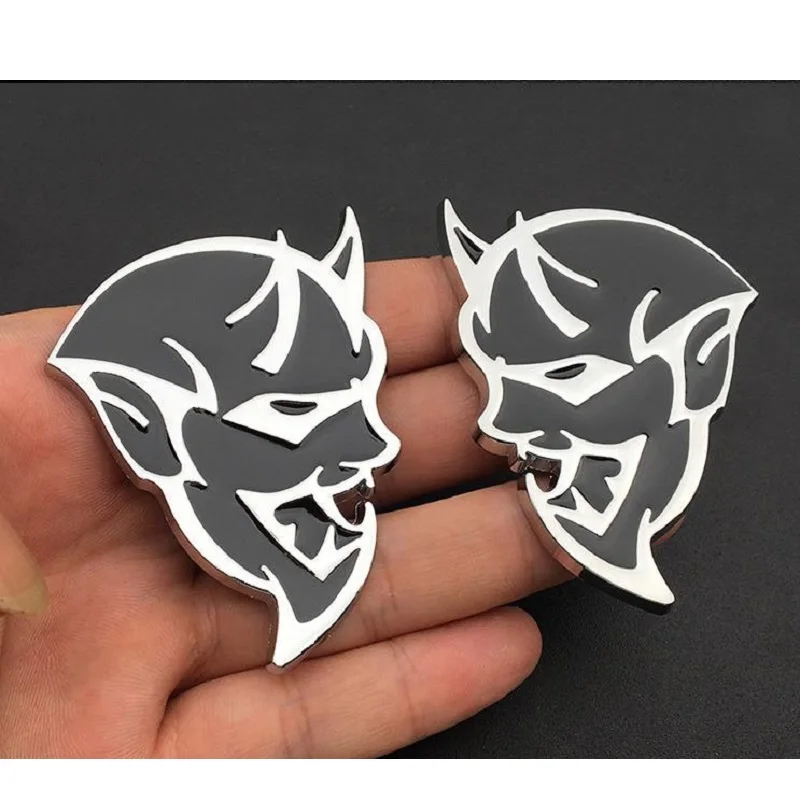 a pair of black 2 шт. автомобильный Стайлинг 4 цвета хромированный металл для 3D Hellcat наклейка эмблема задний значок наклейка Dodge Challenger, Charger Ram Chrysler Boot - Название цвета: a pair of black